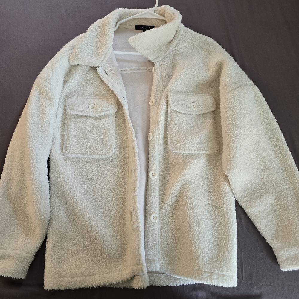 Cozy White Sherpa Jacket